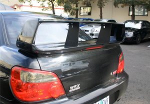 Subaru WRX STI Wing Stabilizer - Perrin Performance - Black - `02-`07 Subaru WRX STI Wing Stabilizer - Perrin Performance - Black - `02-`07